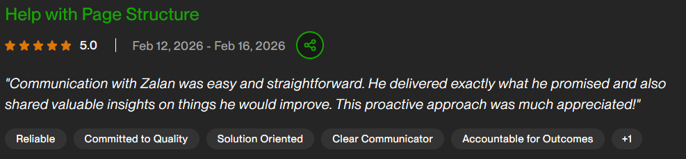 Five-star review screenshot 1